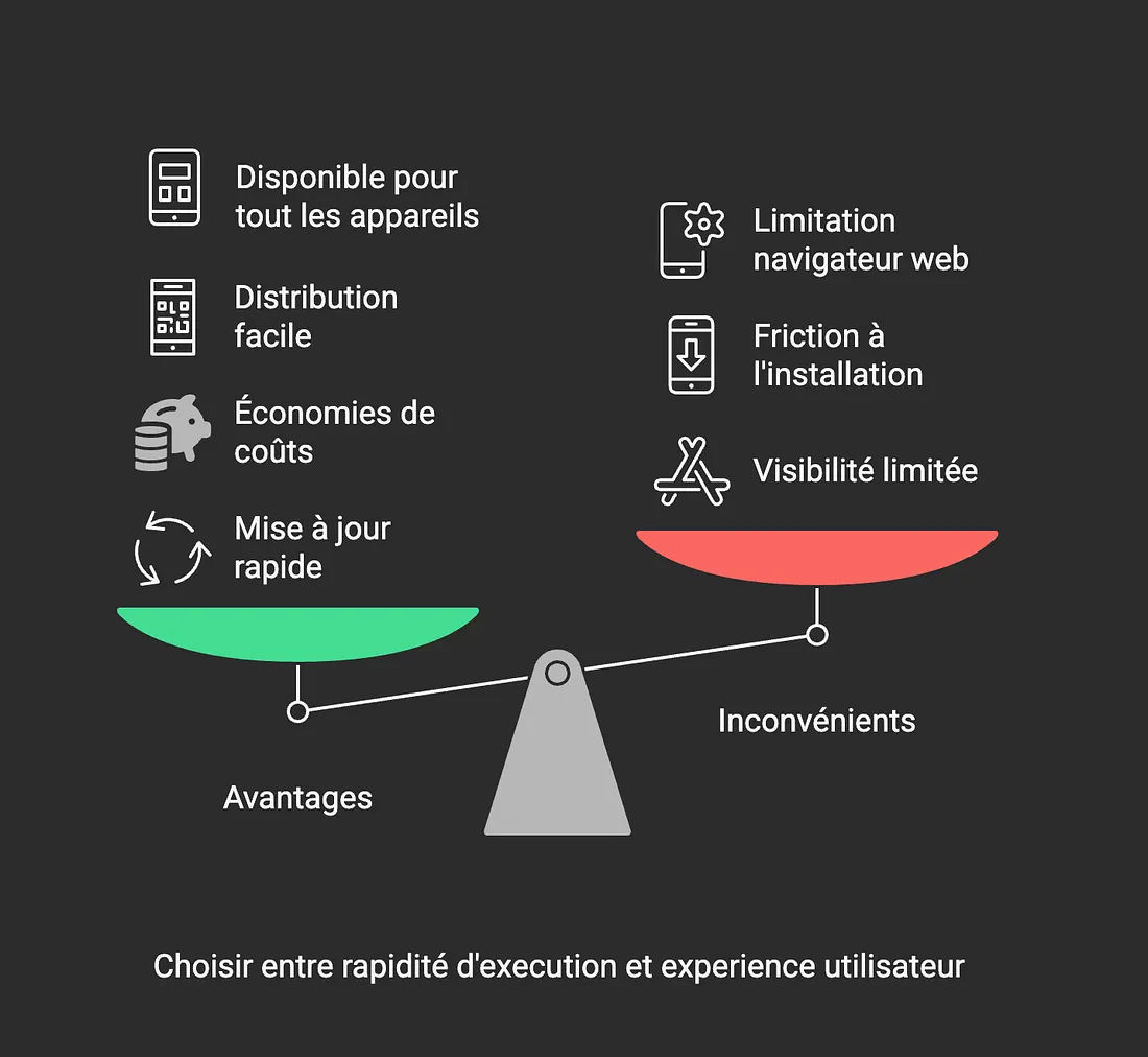 Installation pratique d'une PWA Flutter sur l'écran d'accueil d'un smartphone Android